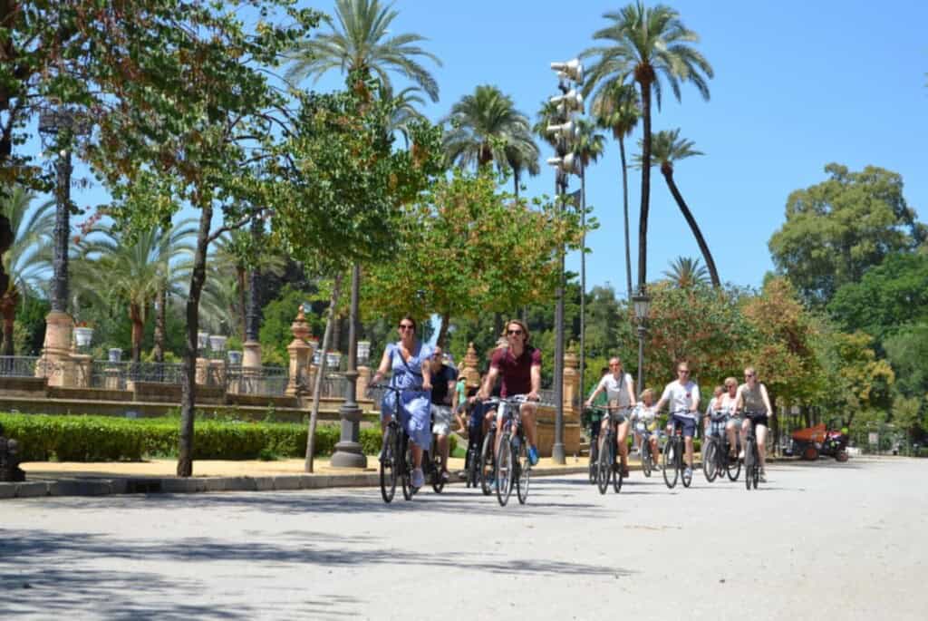 Visite touristique de la ville de Séville à vélo