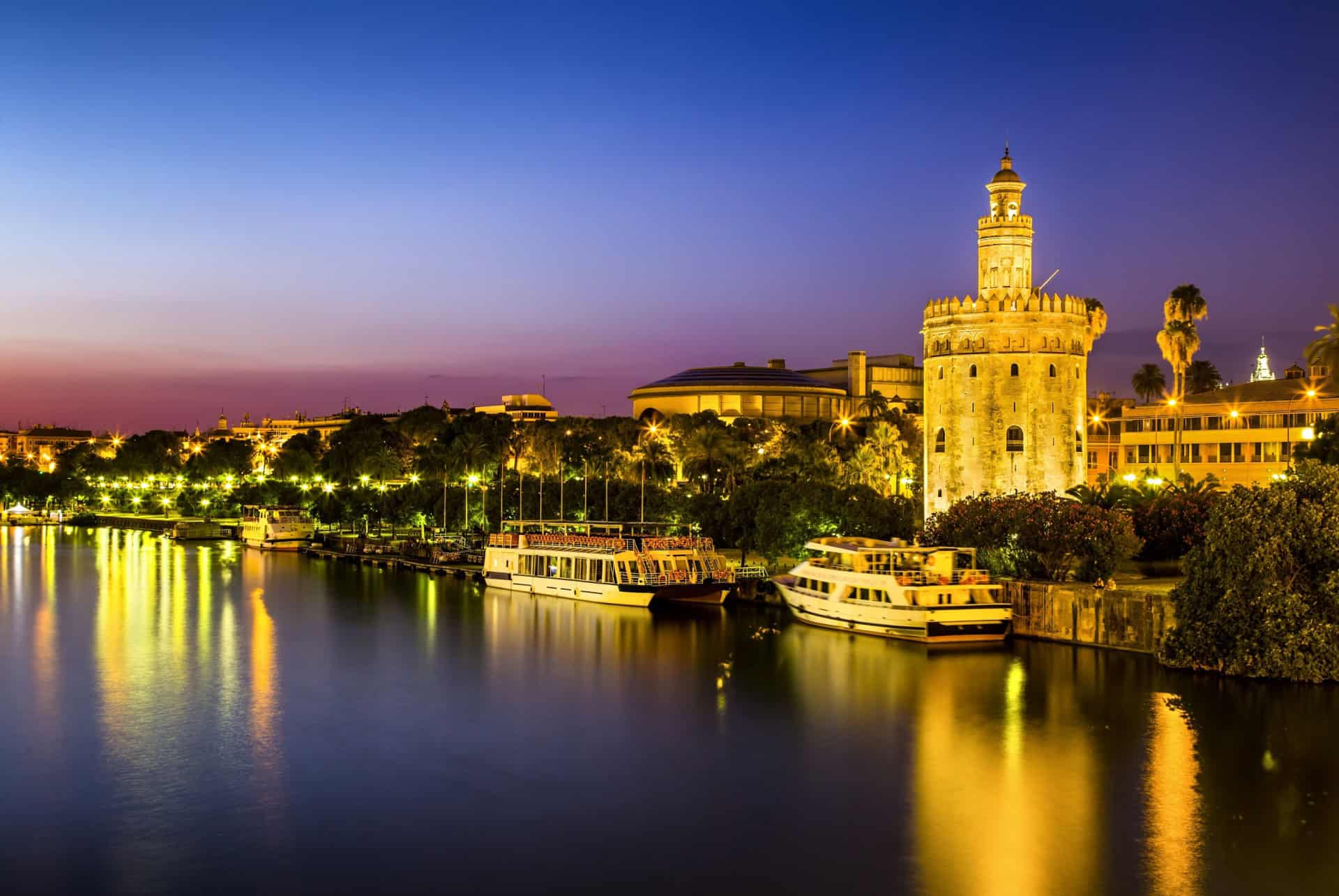 rives du guadalquivir seville en automne