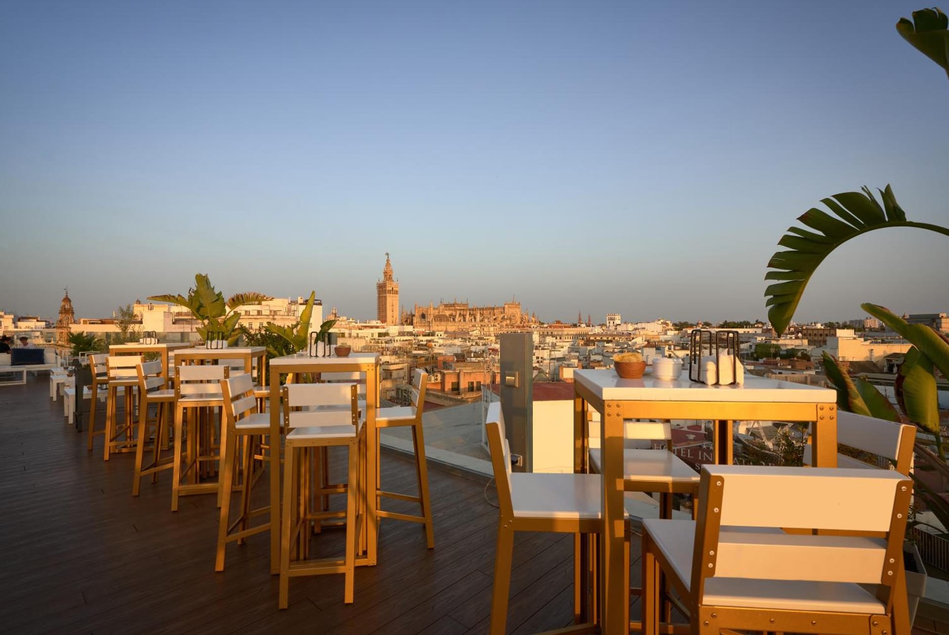 toit-terrasse de l'Hotel Inglaterra avec vue sur la Giralda