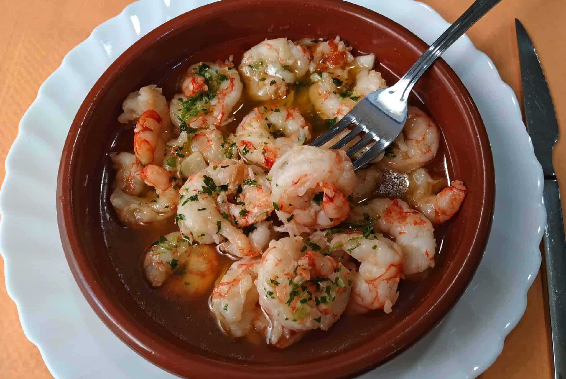 gambas à l'ail tapa à séville