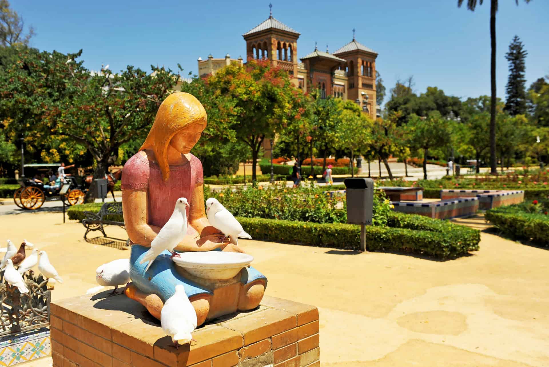 statue fontaine de las palomas